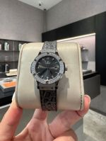 Hublot Lady 29mm Swiss Quartz Movement Sapphire Crystal Glass Diamond Bezel Japan Limited Watch